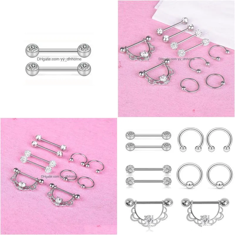 fashion jewelry stainless steel navel belly lip nipple eyebrow bar ring ball piercing kit body jewelry