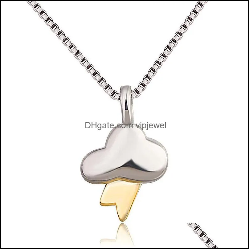 cloud necklaces for women silver chain necklace birthday gift jewelry lightning pendant necklace vipjewel