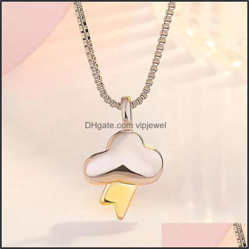cloud necklaces for women silver chain necklace birthday gift jewelry lightning pendant necklace vipjewel