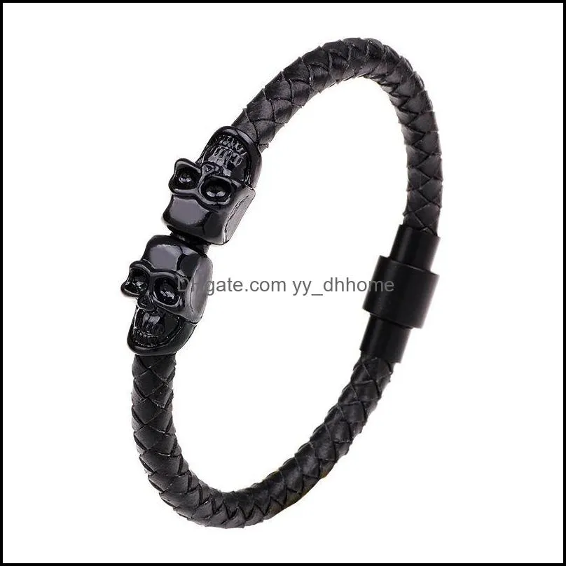 magnetic clasp bracelet bangle bracelet men skull bracelet yydhhome