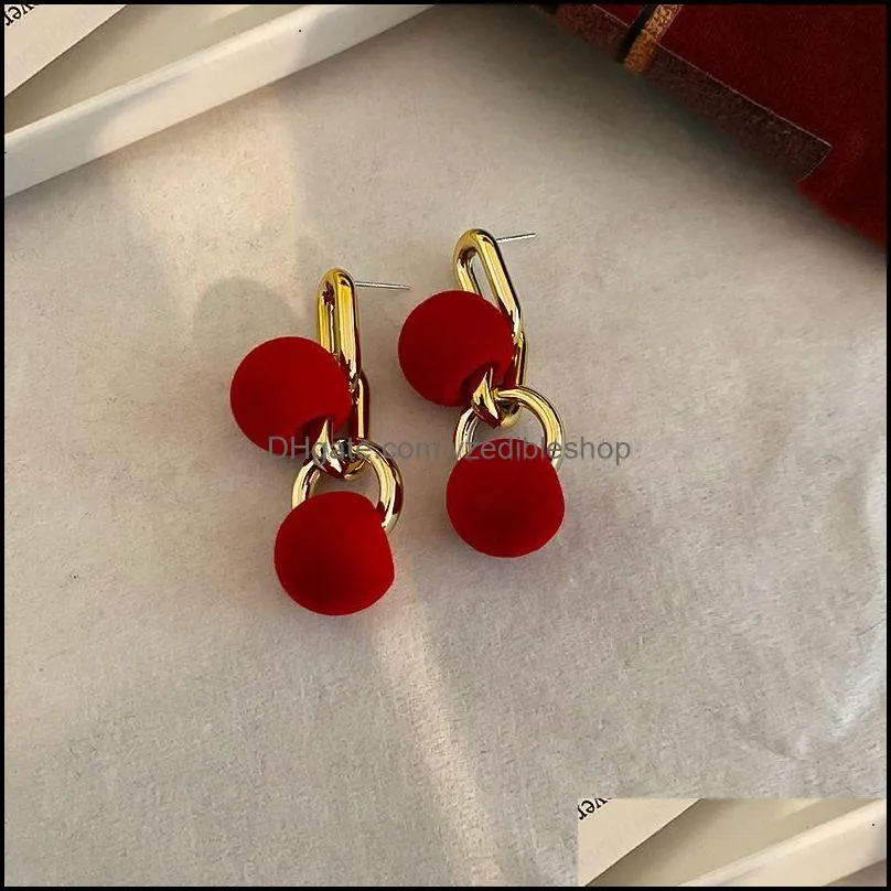 korean flocking bow tassel stud for women girl vintage imitation pearl love heart earrings fashion jewelry gift