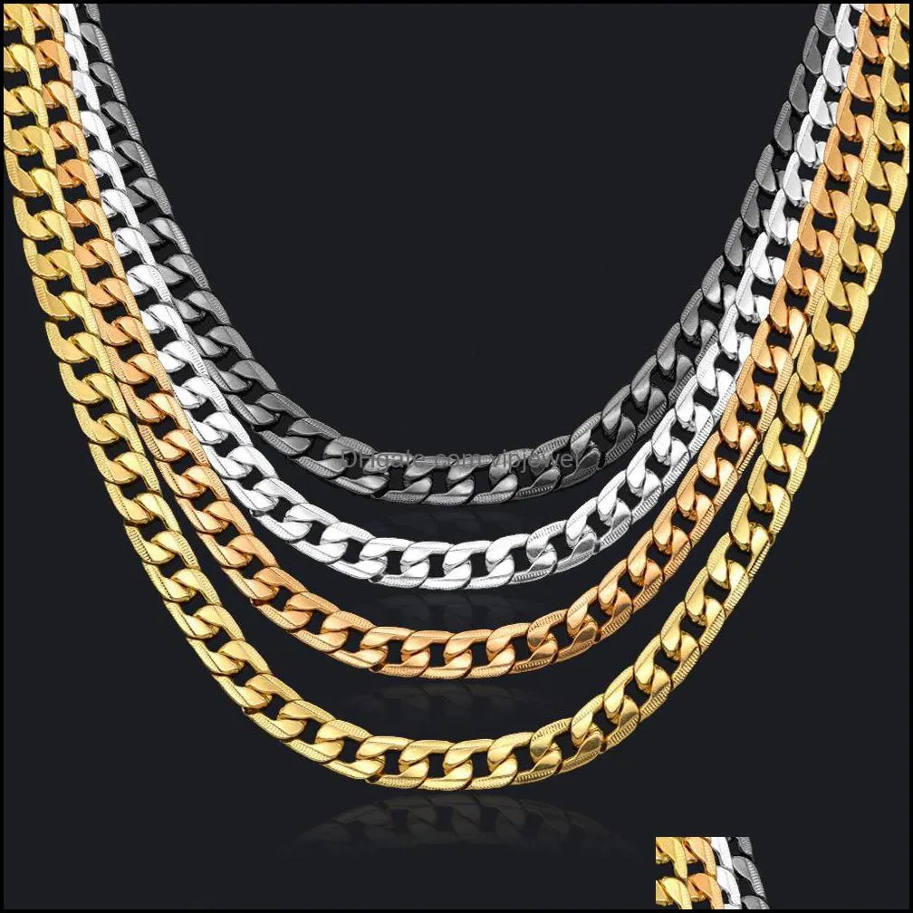 cuban link chain necklace curb chain for men jewelry corrente de prata masculina wholesale  mens necklace vipjewel