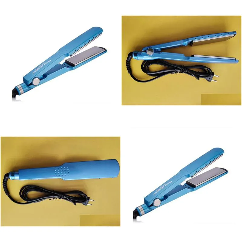 1 3/4 professional women fast hair straighteners hairs iron flat iron nano titanium 450f temperature plate eu/us plug