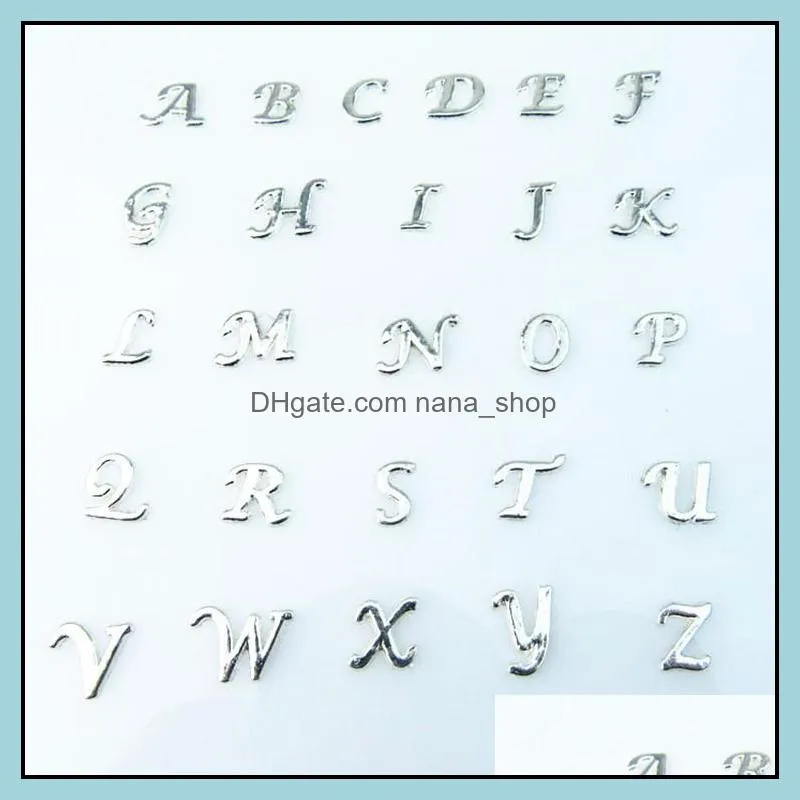 floating charms 130pcs/lot wholesale high quality mix crystal letter charms diy az alphabet floating locket charms for living glass nanashop