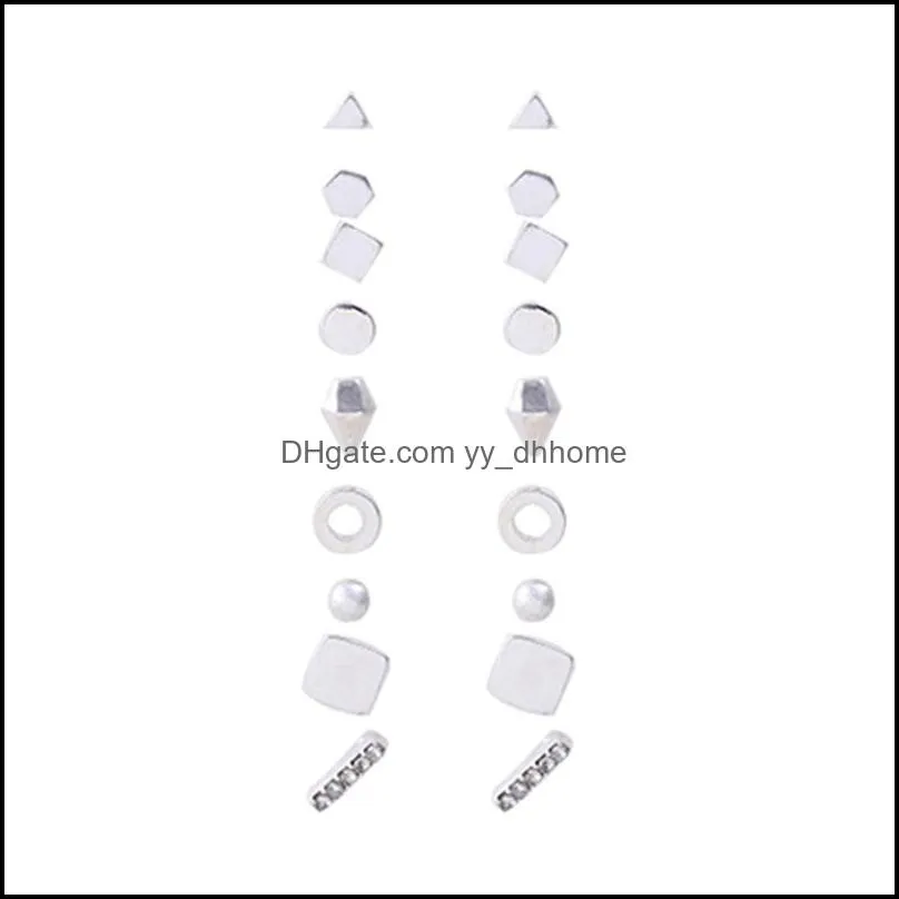 9 pairs of combination earrings black card set earrings fashion personality accessories exquisite jewelry earrin yydhhome