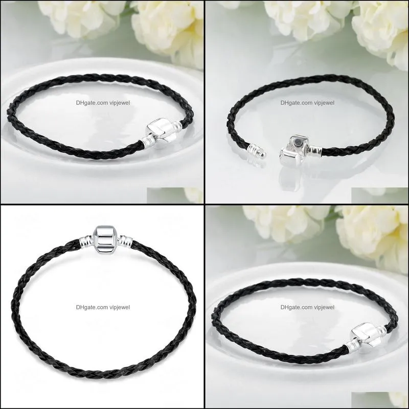 925 sterling silver charm bracelet snake chain silver charms beads jewelry charm bracelet vipjewel