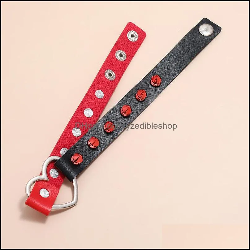 goth punk spike rivet choker collar for women necklace splicing strap cosplay rock chokers gothic accessories