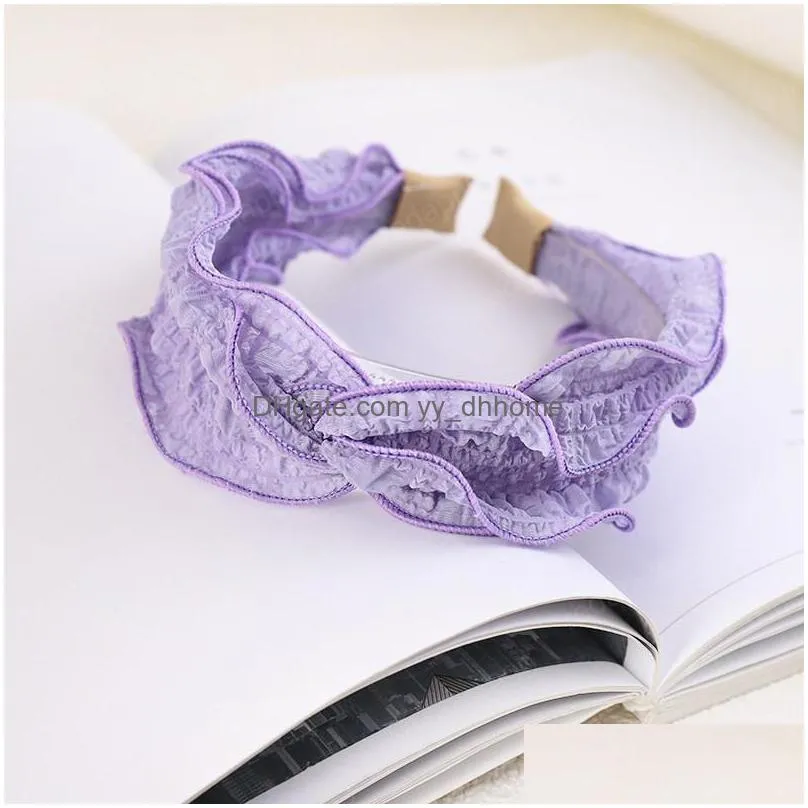 folding fabric cross hairband handmade headband customized hair accessories