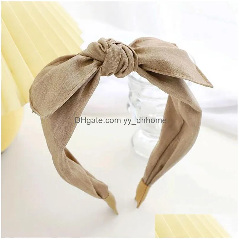 satin big double layer bow knot hairband headband adult hair accessories
