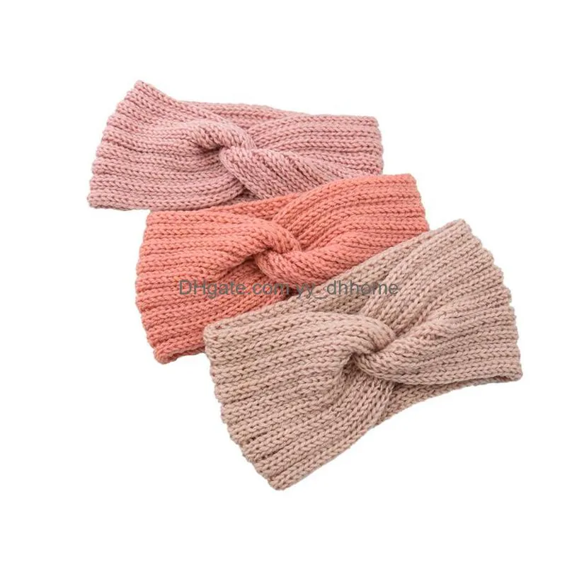 winter warm headband knitting woolen headbands elastic wool knitted headband head wrap girls bohemian hairband accessories