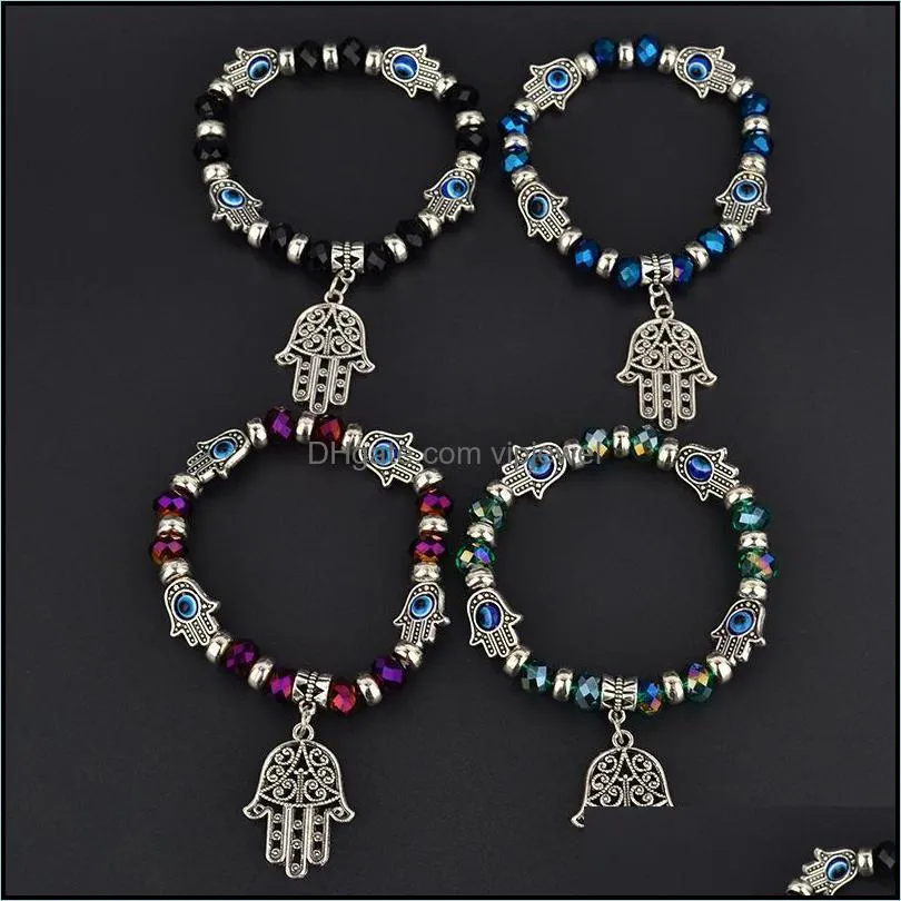 charm bracelets fashion simple religious charm blue beads lucky bracelet match turkish beautifully bracelet vipjewel
