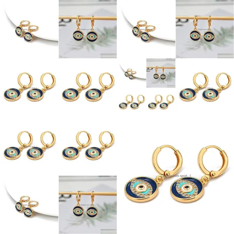 fashion jewelry evil eye hoop dangle earrings blue eyes earring