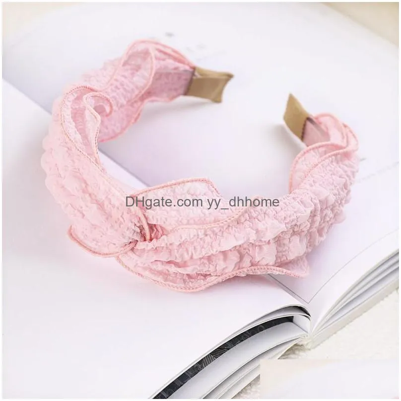 folding fabric cross hairband handmade headband customized hair accessories