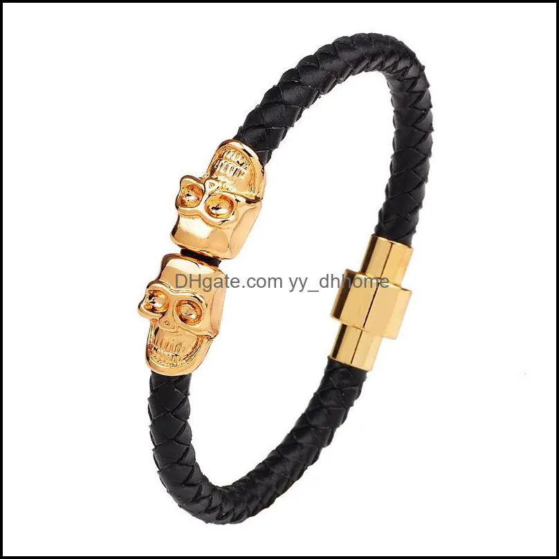 magnetic clasp bracelet bangle bracelet men skull bracelet yydhhome