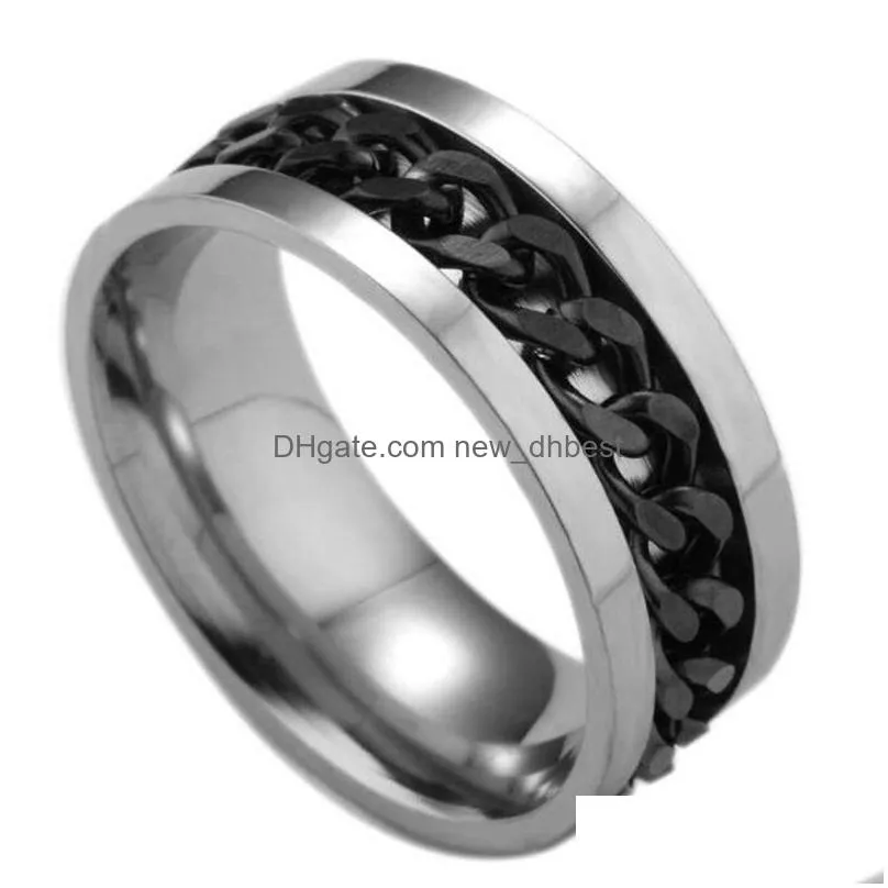 fashion jewelry stainless steel ring chain rotatable bottle opener ring