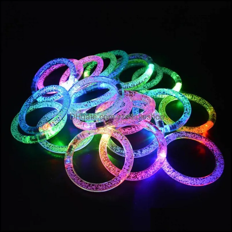 fashion flash dance bracelets wristbands led flashing wrist glow bangle in the dark carnival birthday gift neon party supplies