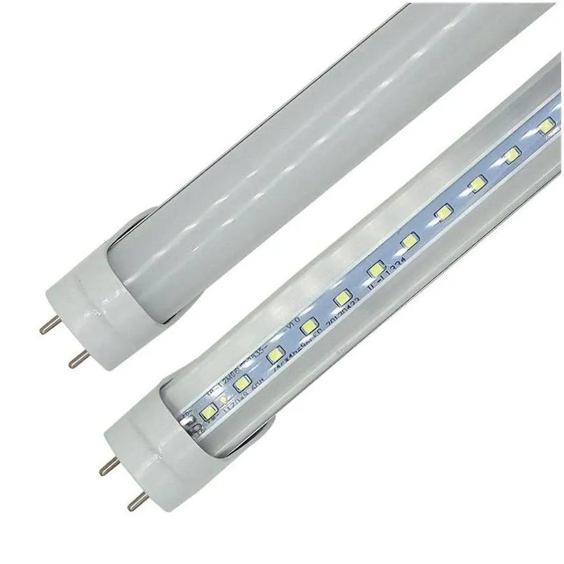 led t8 tube 0.6m 2ft 12w 1100lm smd 2835 light lamps 2 feet 600mm 85265v led lighting fluorescent