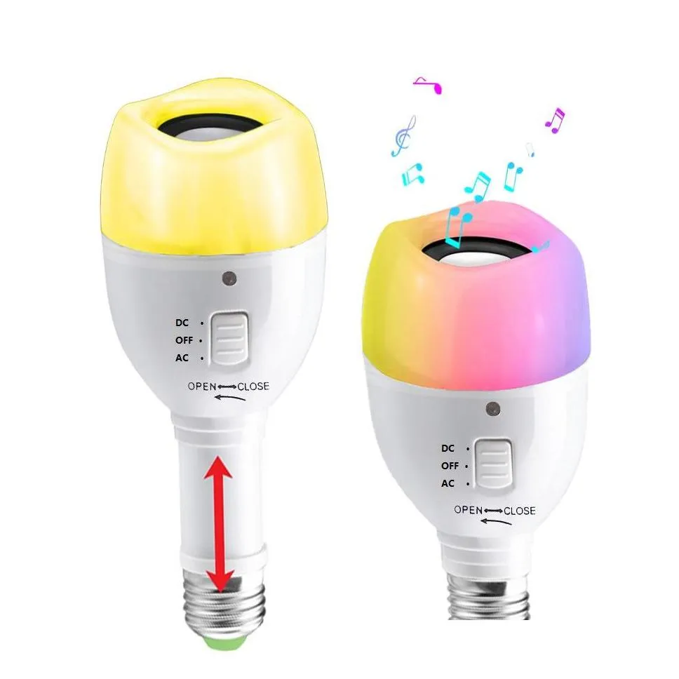 amazon portable mobile led bulb audio wireless bluetooth music bulb lighting emergency color changing light