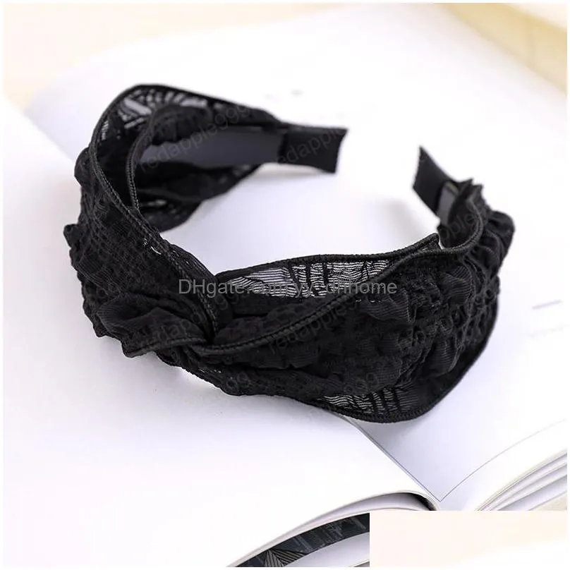 folding fabric cross hairband handmade headband customized hair accessories