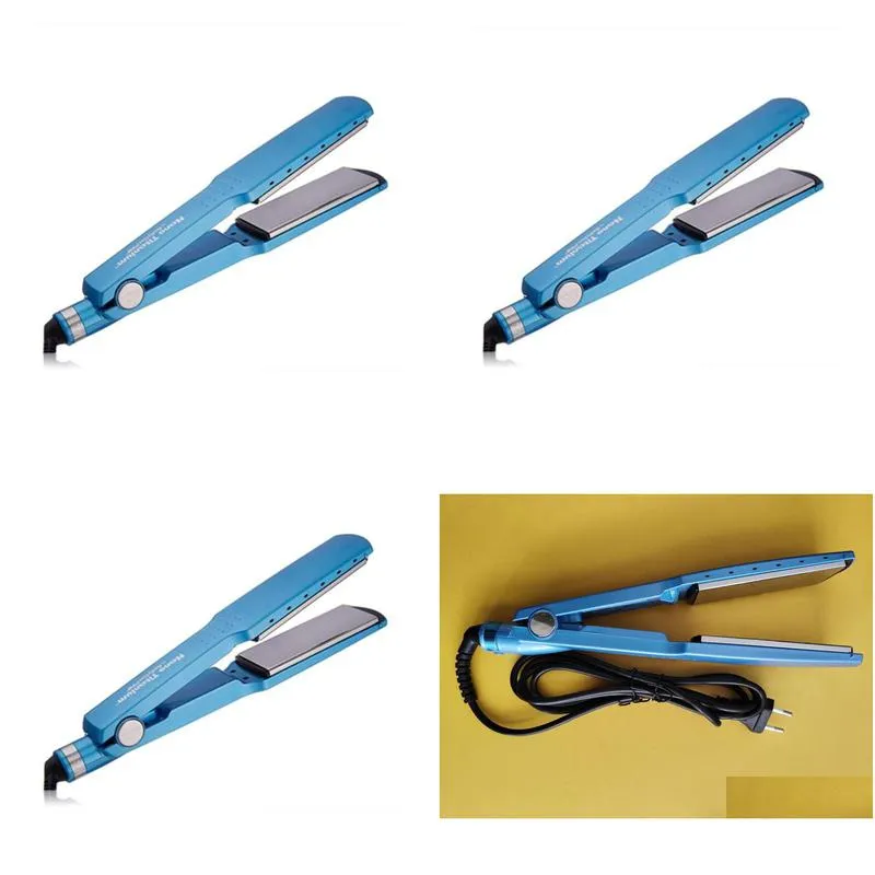 1 3/4 professional women fast hair straighteners hairs iron flat iron nano titanium 450f temperature plate eu/us plug