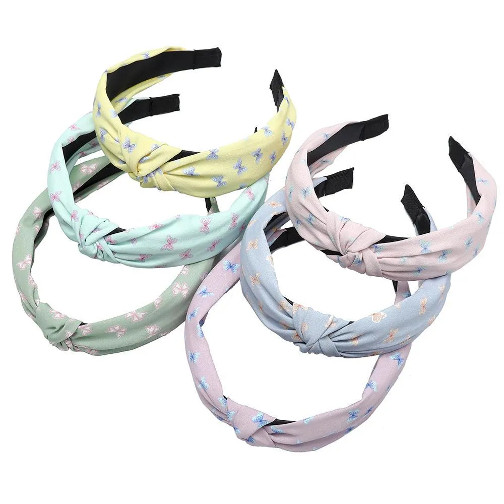  fabric printing headband knotted widebrimmed ladies hairband bowknot cute headhoop hair accessories