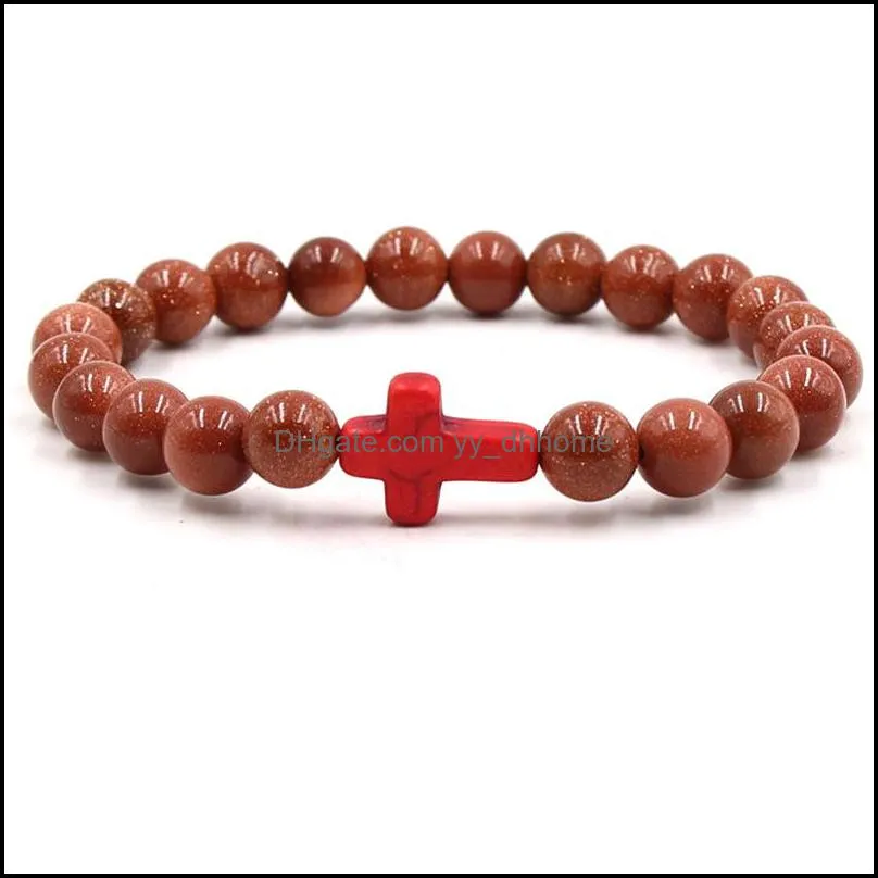 chakra yoga bracelets women jewelry gold sand natural stone beads bracelet yydhhome