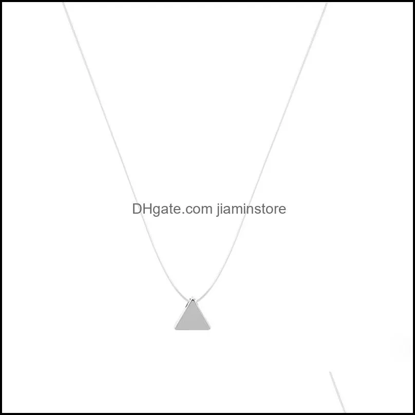 fashion female transparent fishing line necklaces silver color invisible chain women rhinestone choker necklace