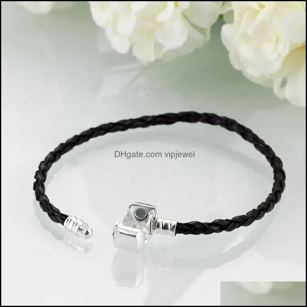 925 sterling silver charm bracelet snake chain silver charms beads jewelry charm bracelet vipjewel