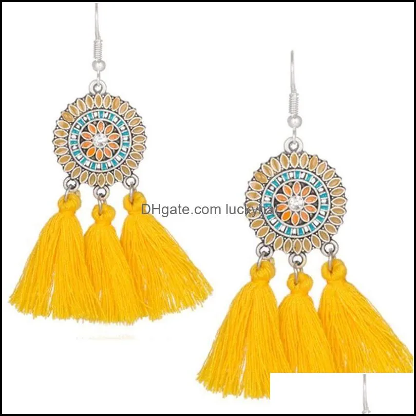 dangle tassel earrings women long fringe drop earring statement bohemian boho hanging accessories