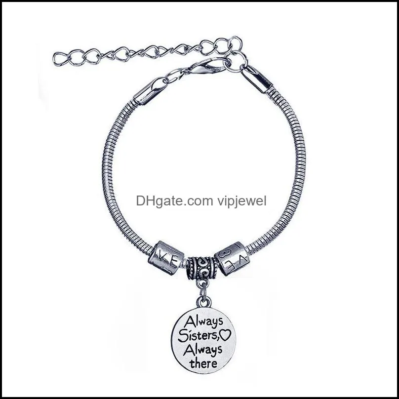 charm bracelet engrave letter adjustable jewelry friend letter bracelet vipjewel