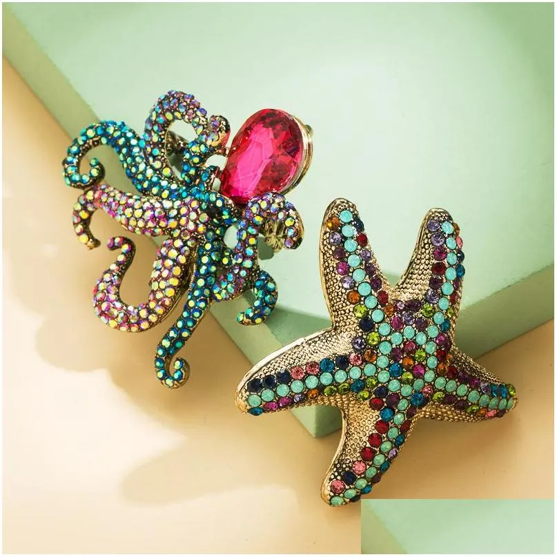 Pins Brooches Fashion Jewelry Elegant For Women Girl Colorf Crystal  Rhinestone Inlaid Cute Octopus Starfish Brooch Pin Drop Delivery Dhsgc From  Sexyhanz, $3.47