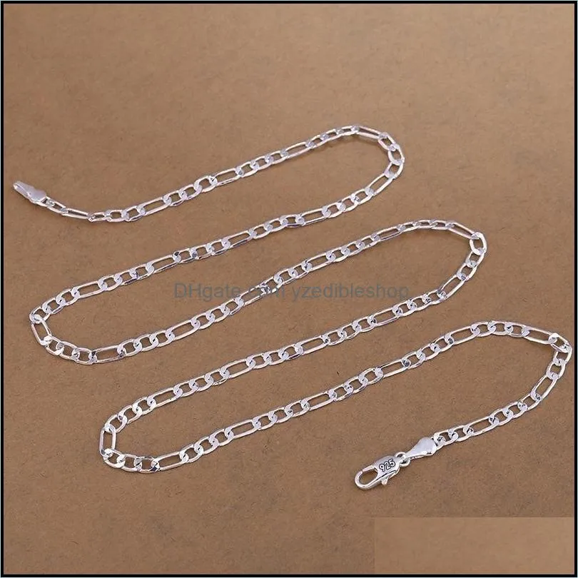 2mm silver plated chain necklace for women men fashion gold colors choker chains fit pendant jewelry 1630 inches