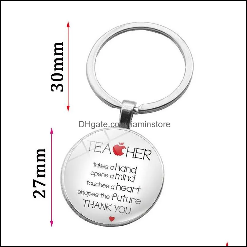 teach key chain teacher takes a hand opens a mind and teaches a heart cabochons glass keychains key rings jewelry accessories gift