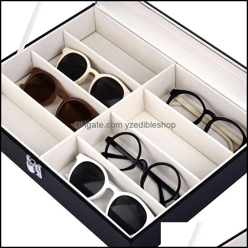 8grid eyeglasses case eyewear sunglass storage box holder organizer eye glasses display organizer