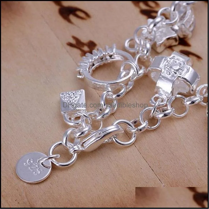 charms bangle bracelet for women infinity bracelets charms 925 ale infinity 925 sterling silver bracelet yzedibleshop
