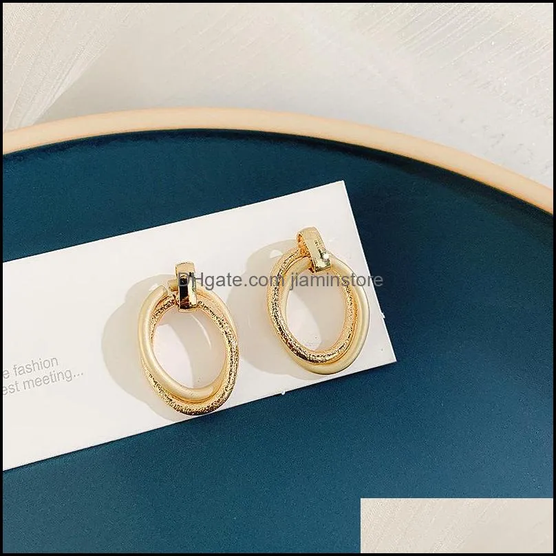 korea classic geometric metal stud earrings for women trendy gold small large circle hoop earrings girls fashion jewelry gift