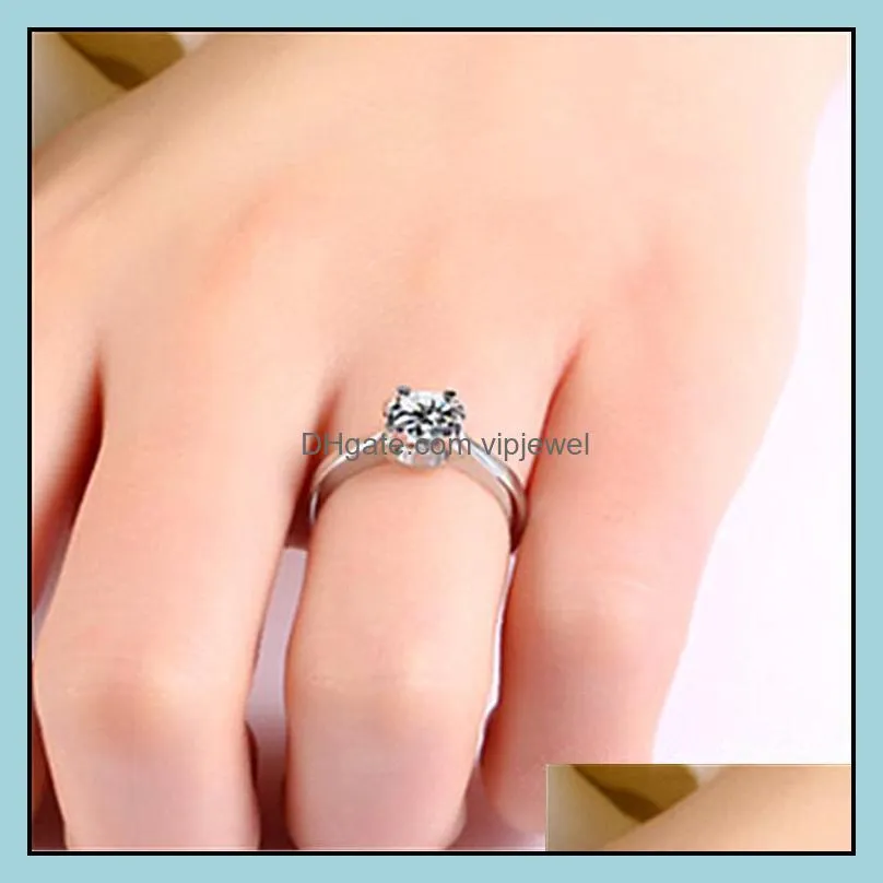simple fashion and generous simulation diamond bull head horn ring womens wedding ring platinum plated zircon engagement ring vipjewel