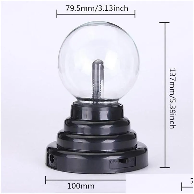 magic crystal plasma light ball electrostatic induction balls 3 inch 5w led lights usb power battery party decoration children gift