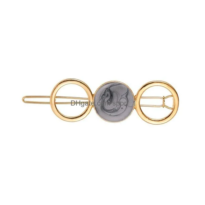 fashion jewelry candy circle hollow out hairpin sweet girl barrette hairpin clip headdress bobby pin hair clip accessories