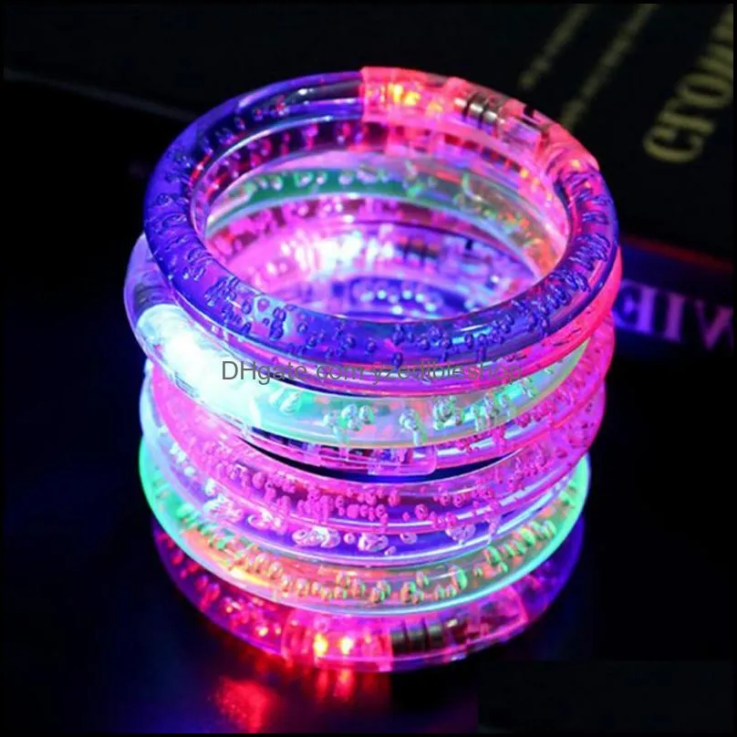 fashion flash dance bracelets wristbands led flashing wrist glow bangle in the dark carnival birthday gift neon party supplies