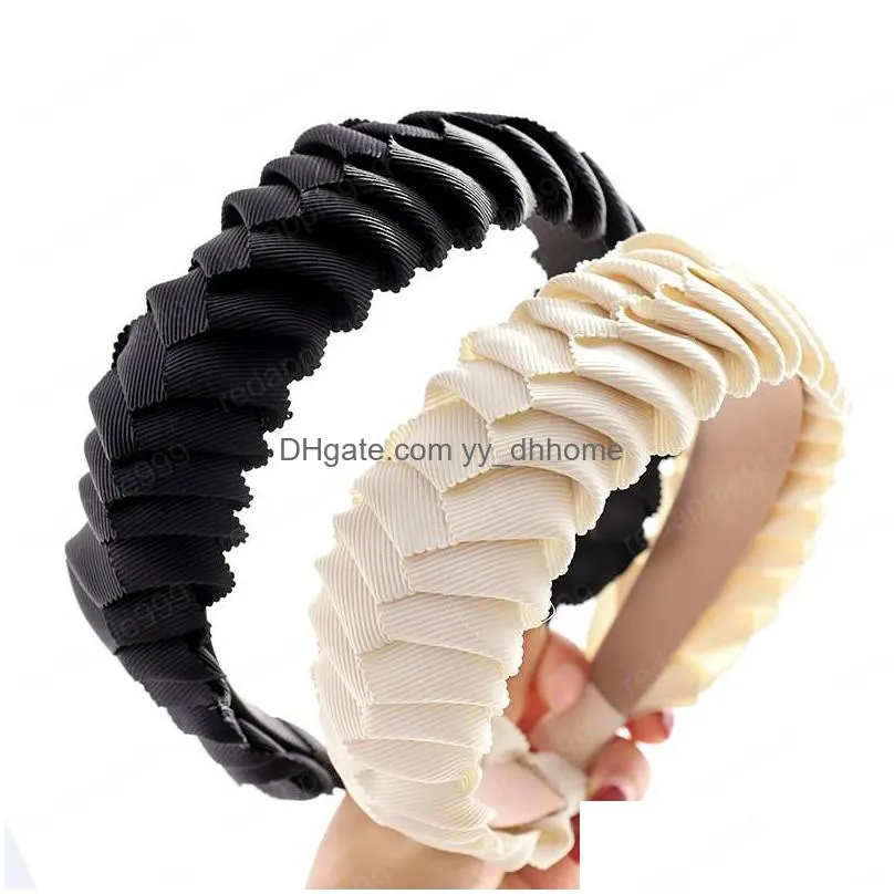 satin handmade braidded hairband headband adult hair accessories