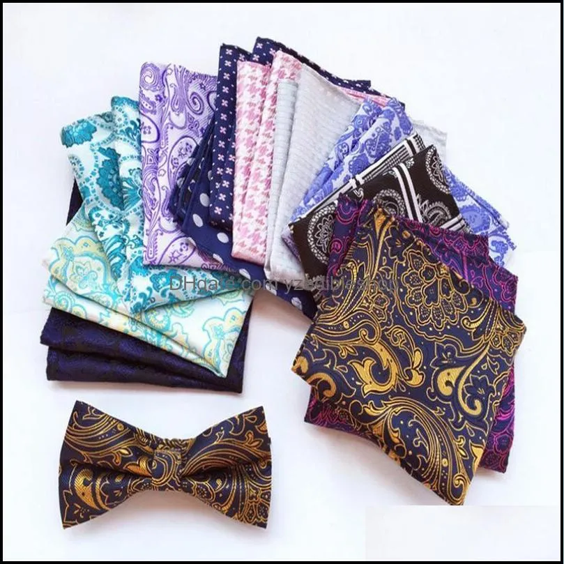 fashion pocket square handkerchief accessories paisley solid colors vintage business suit handkerchiefs breast scarf 25x25cm