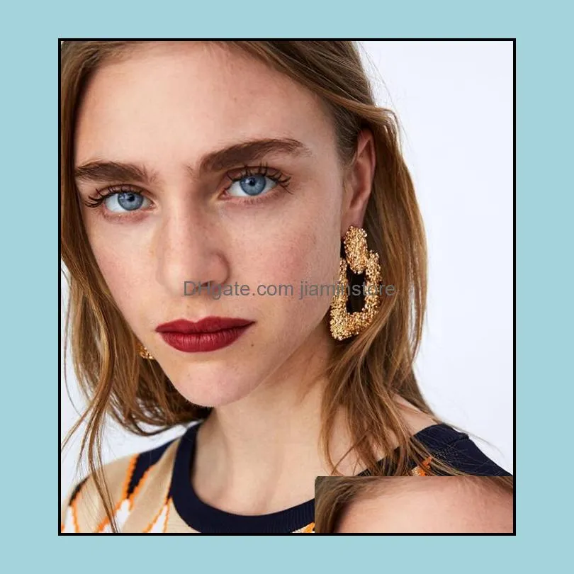 womens geometric metal dangle earrings for female bohemian hyperbolic large big long statement drop earrings jewelry gift