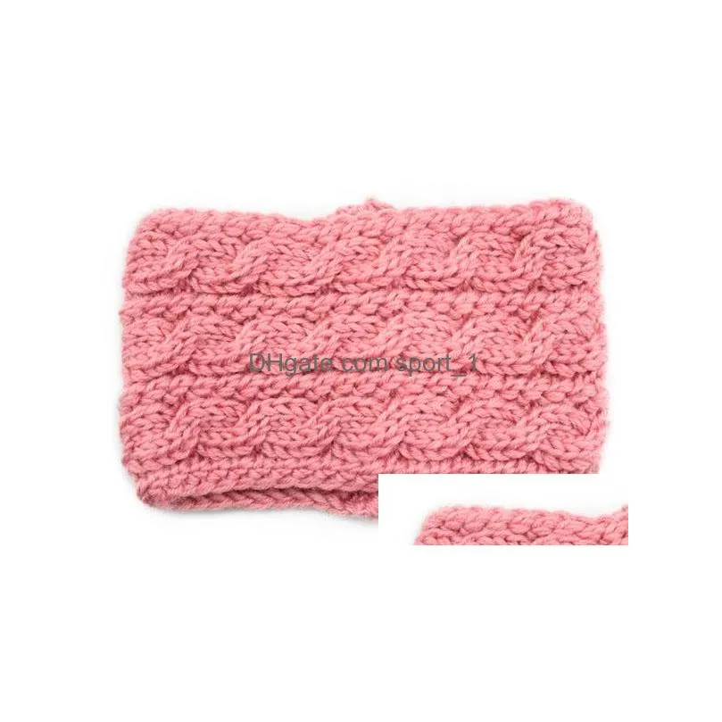 autumn winter europe womens knitted headbands twist hair bands lady warm crochet headwrap hair accessories