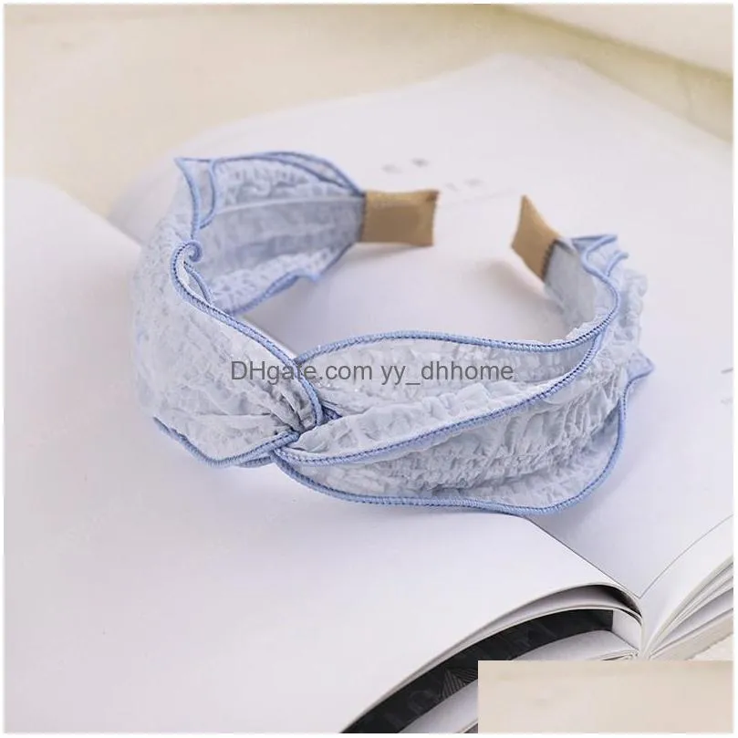 folding fabric cross hairband handmade headband customized hair accessories