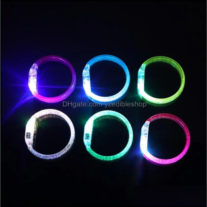 fashion multicolor led flashing bracelet light up acrylic bangle for party bar halloween chiristmas dance gift