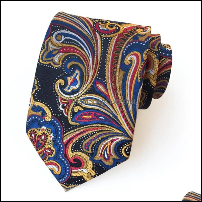 8cm ties for men polyester jacquard weave wedding dress necktie fashion plaid cravate business slim shirt accessories