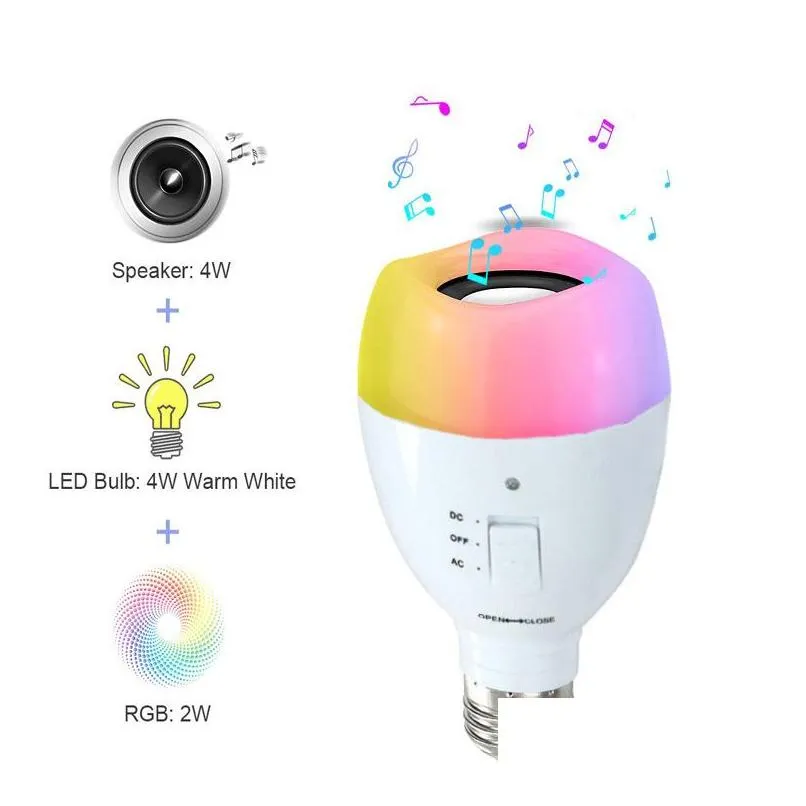 amazon portable mobile led bulb audio wireless bluetooth music bulb lighting emergency color changing light