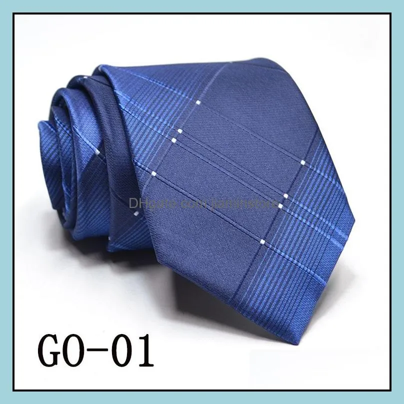 mens ties solid color stripe flower floral 8cm jacquard necktie accessories daily wear cravat wedding party gift