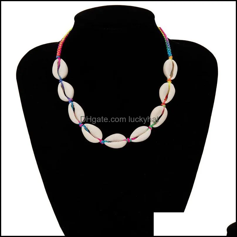 bohemian beach tassel necklace for women natural sea shell choker chain necklace collar boho ladies summer beach jewelry